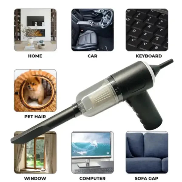 3 In 1 Portable Vacuum Cleaner- Durable Wireless Vacuum -Vehicle Interior Cleaner