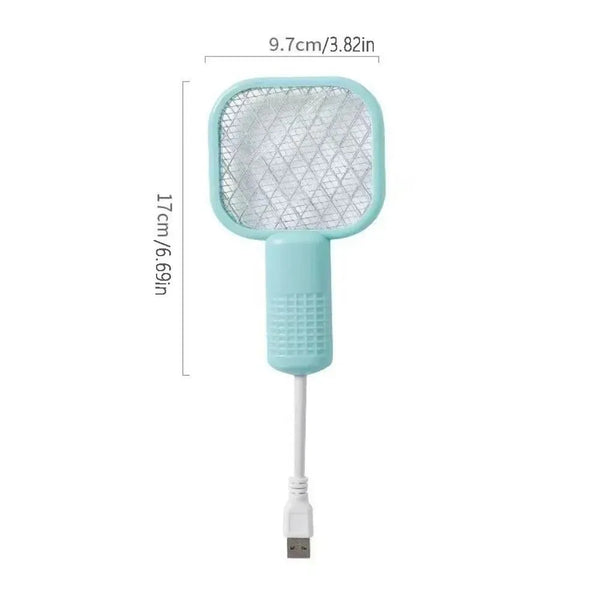 Mini USB Electric Mosquito Racket – Rechargeable Fly Swatter with UV Light